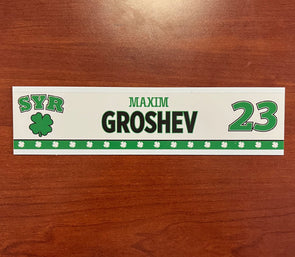 #23 Maxim Groshev St. Patricks Day Nameplate