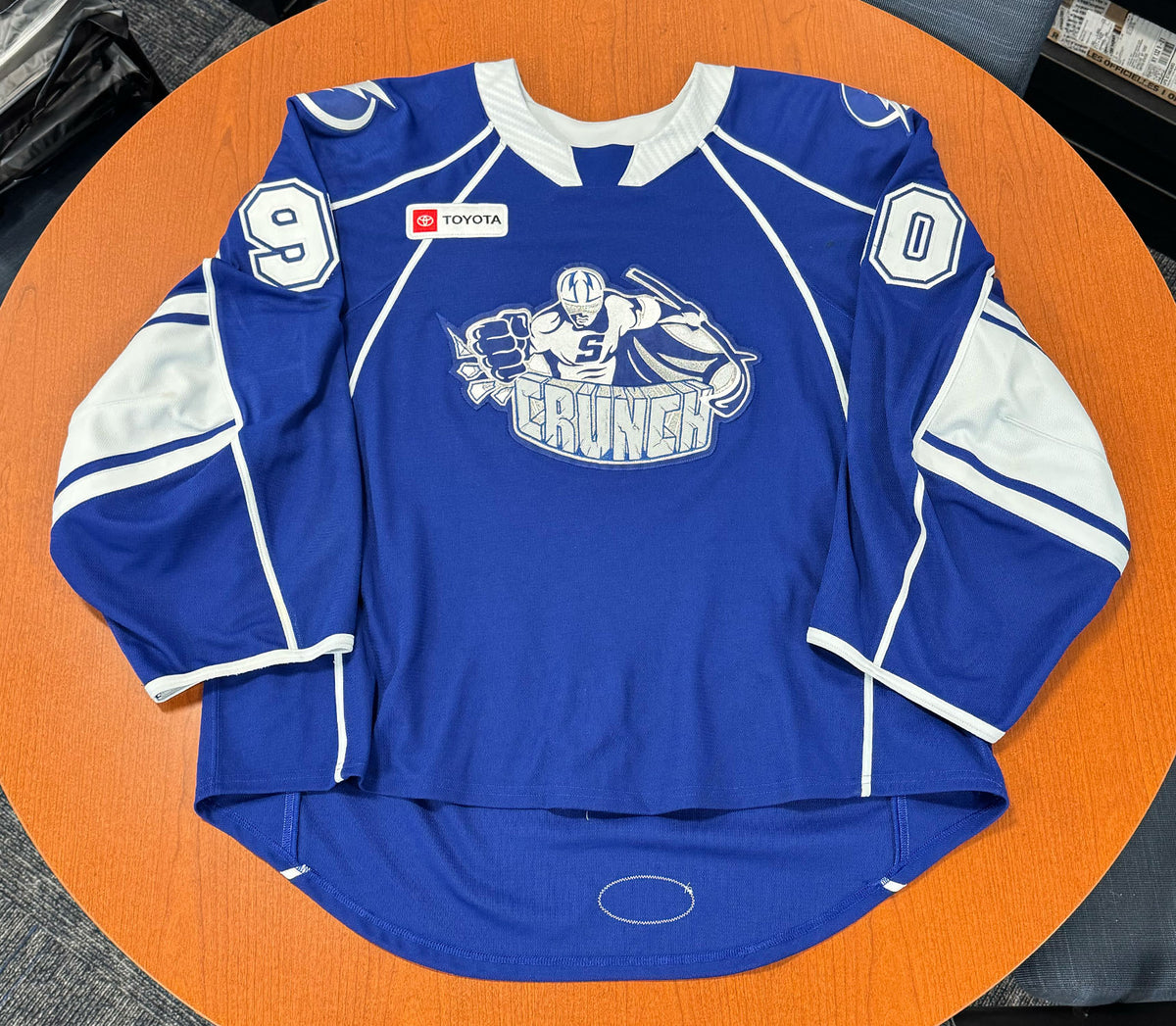 90 Matt Tomkins Blue Jersey - 2024-25 – Syracuse Crunch Official