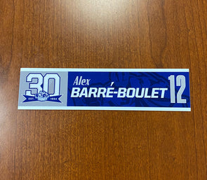 #12 Alex Barre-Boulet 30th Nameplate 2023-24
