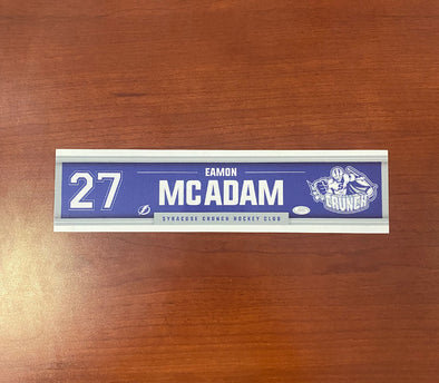 #27 Eamon McAdam Away Nameplate