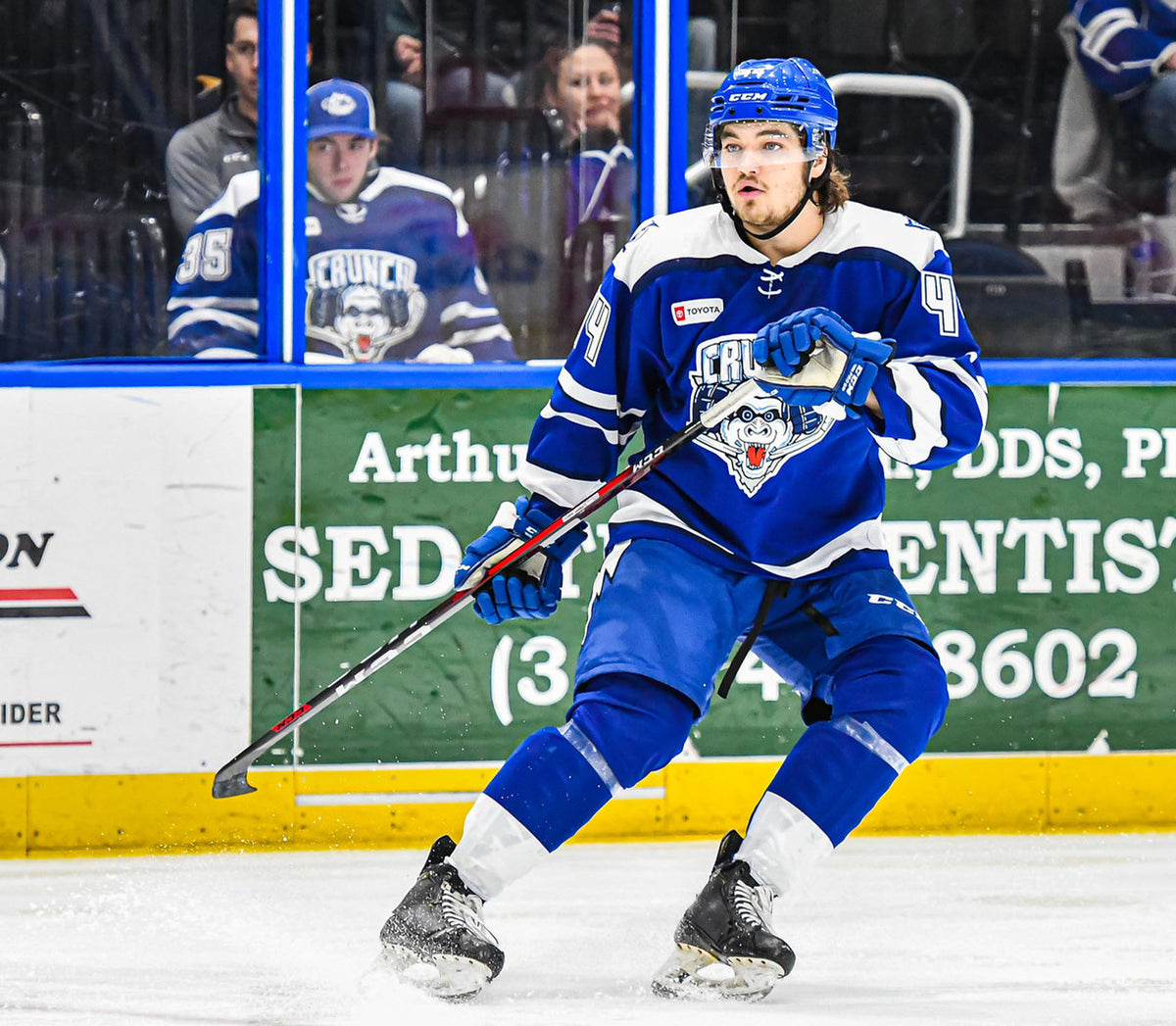 Puppy Jersey Game-Used Socks - April 7, 2018 – Syracuse Crunch