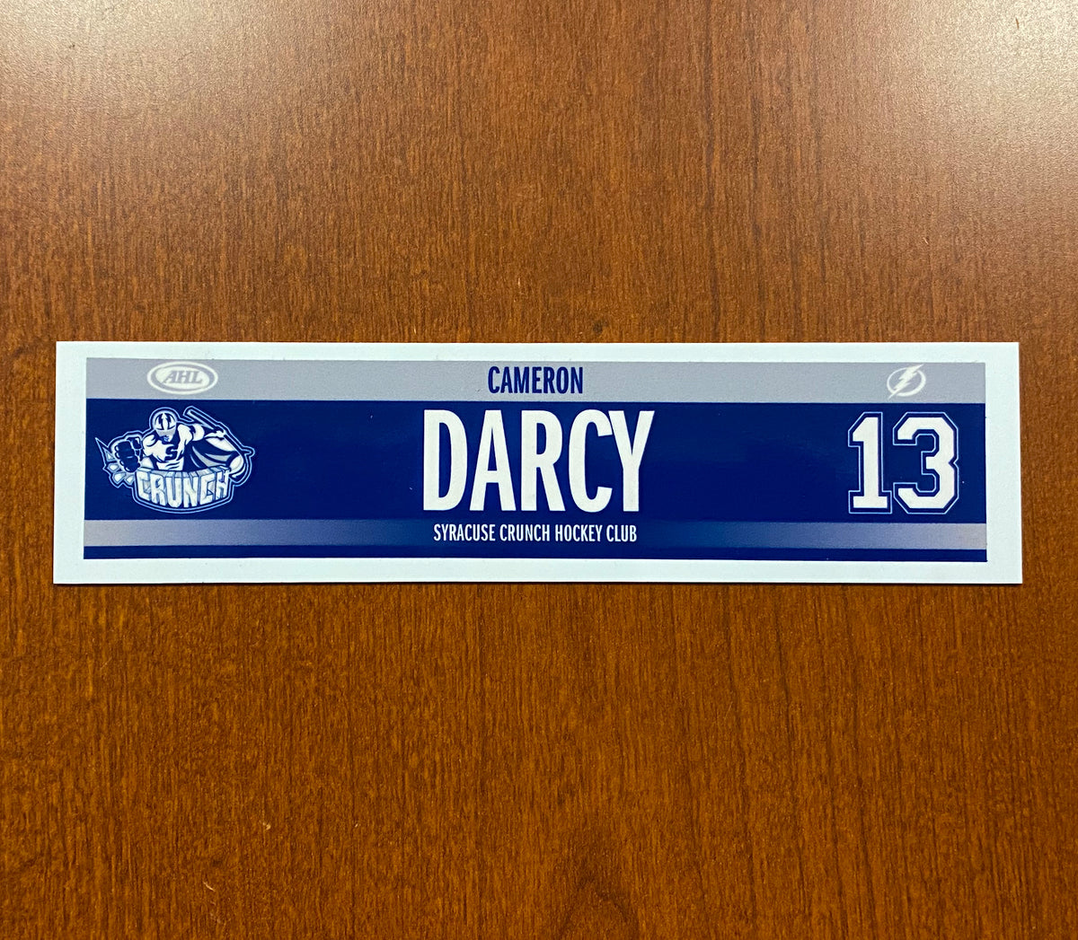 #37 Cameron Darcy Tampa Bay Lightning Nameplate