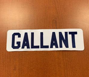 #65 Alex Gallant Name Bar - White Jersey