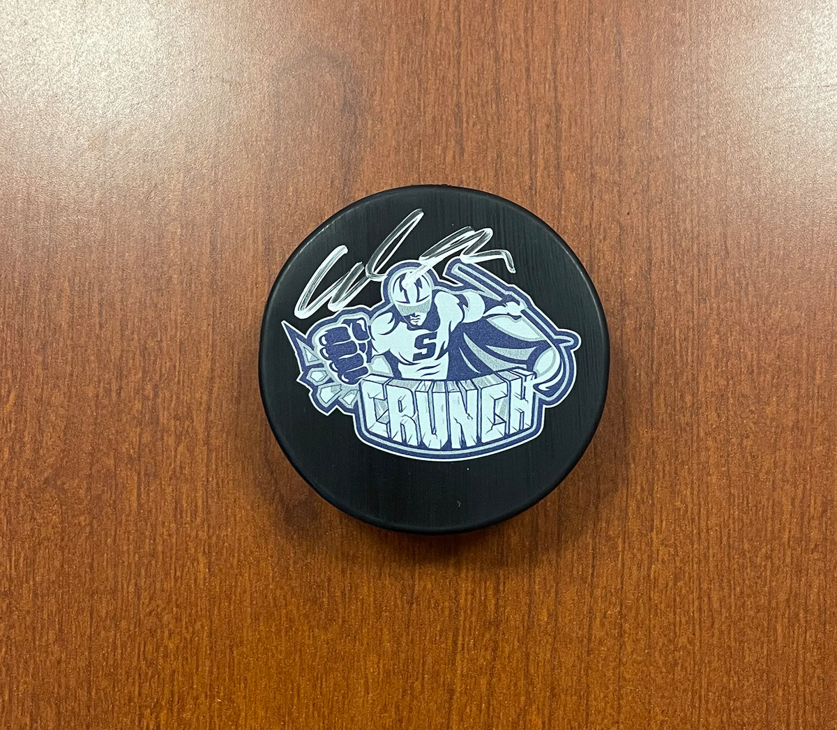 57 Alex Green Autographed Souvenir Puck – Syracuse Crunch Official