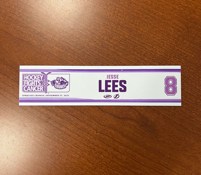 #8 Jesse Lees Hockey Fights Cancer Nameplate - November 27, 2021