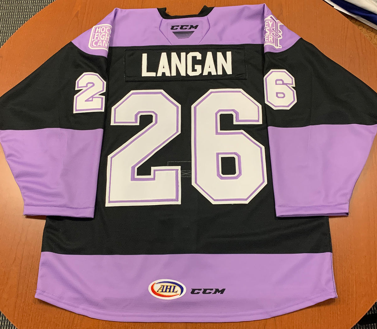 26 Tristin Langan Hockey Fights Cancer Jersey - November 27, 2021