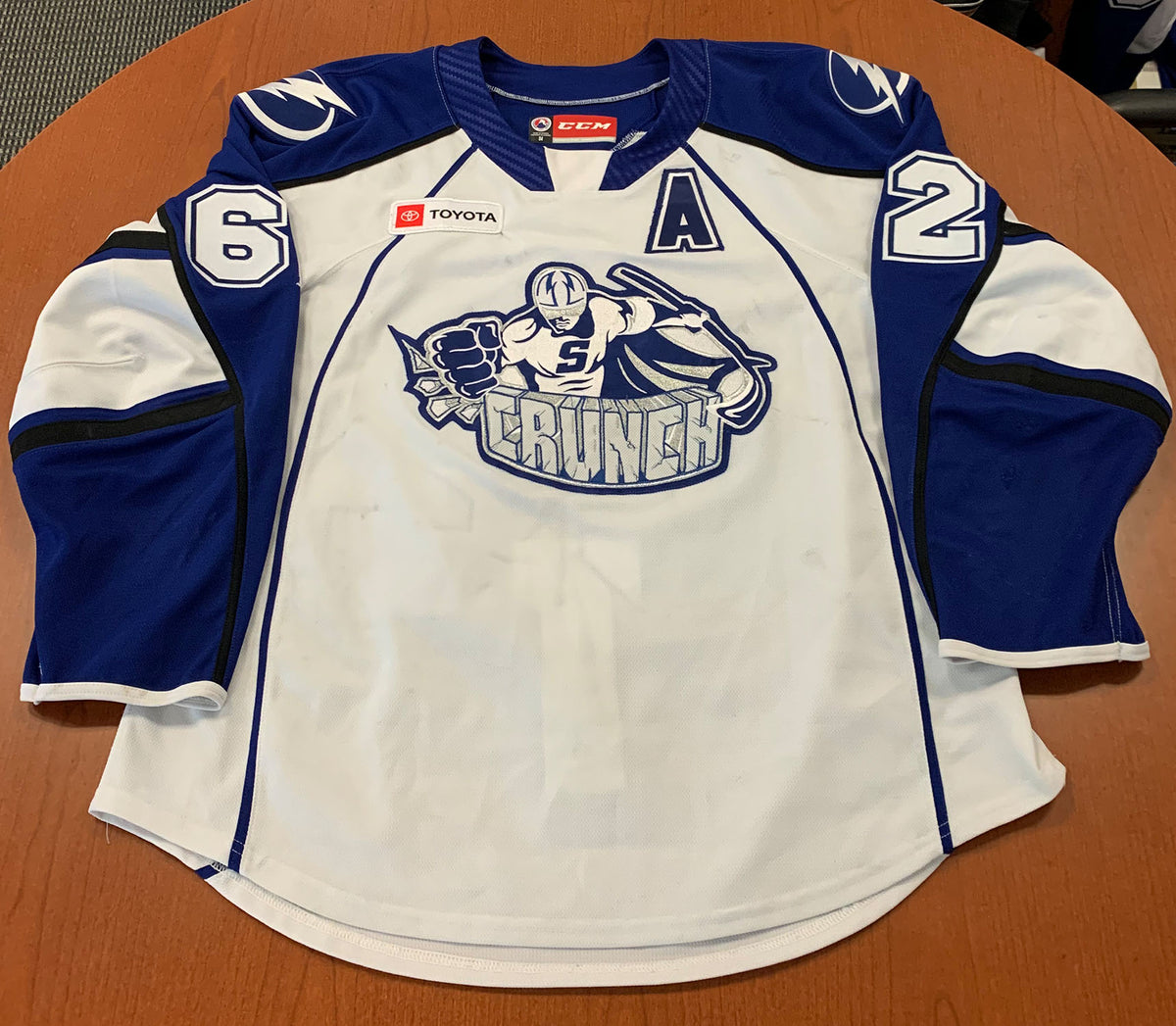 62 Danick Martel White Jersey - 2019-20 - with 'A' – Syracuse