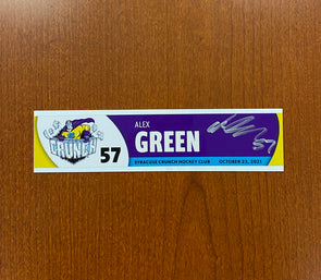 AUTOGRAPHED #57 ALEX GREEN OPENING NIGHT NAMEPLATE - OCTOBER 23, 2021