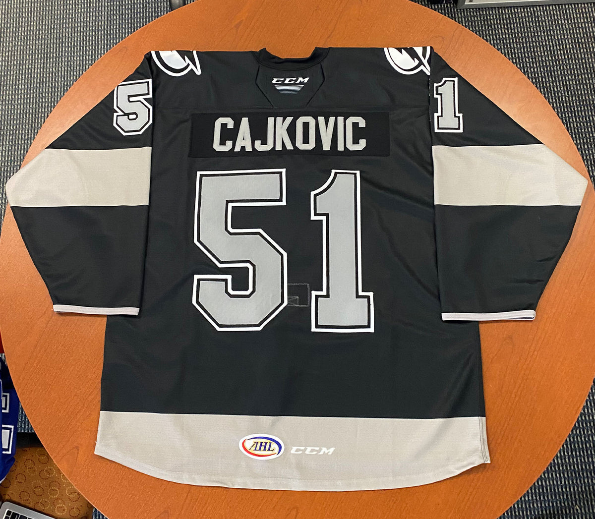 27 Maxim Cajkovic Hockey Fights Cancer Jersey – Syracuse Crunch