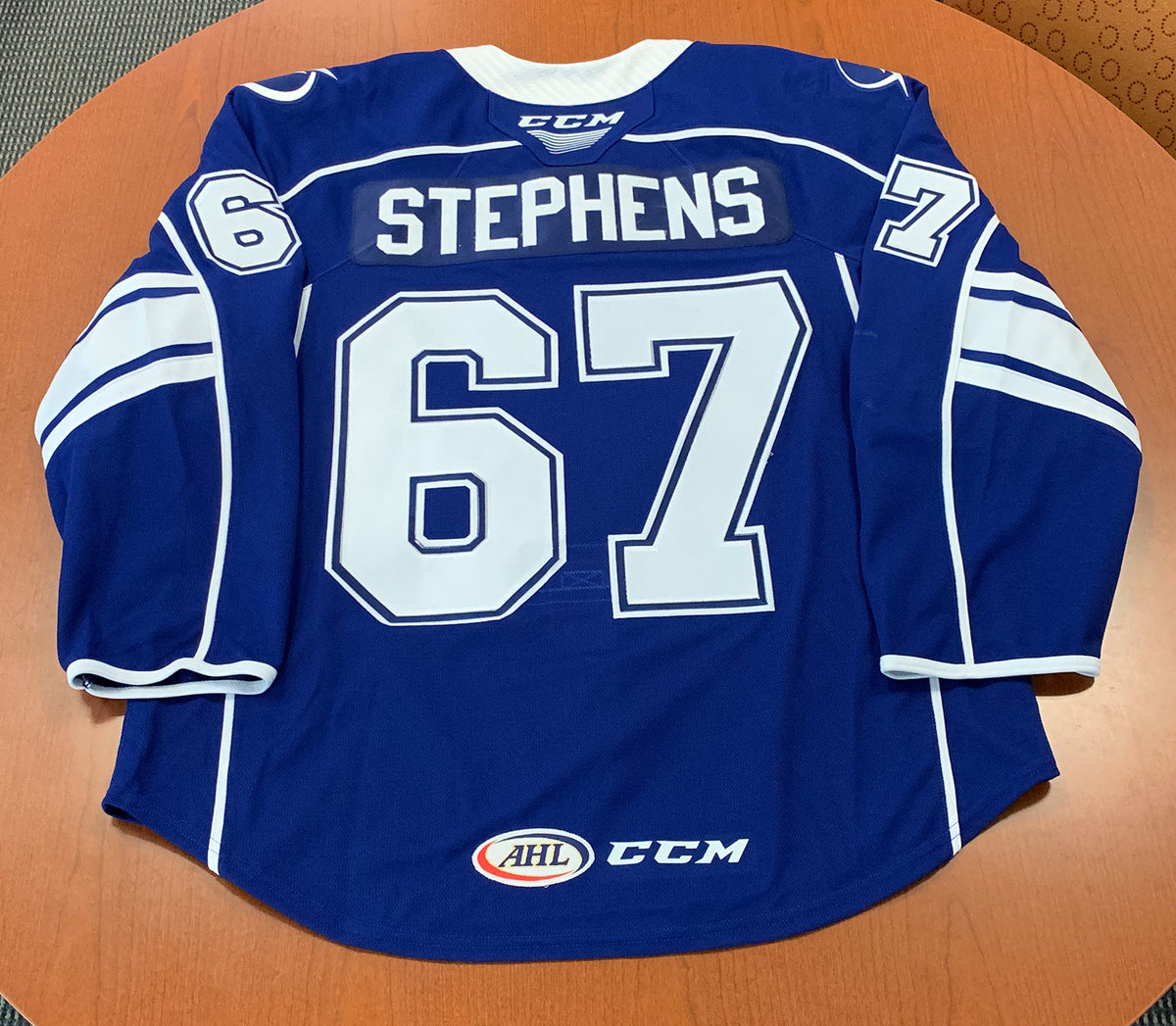 67 Mitchell Stephens Game-Worn Blue Jersey - 2020-21 – Syracuse