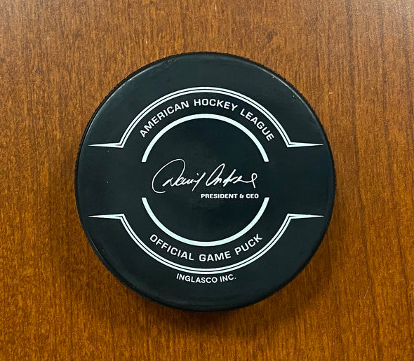 #29 Scott Wedgewood Autographed Game Puck - 2019-20