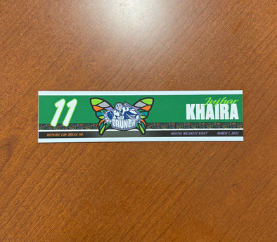 #11 Jujhar Khaira Mental Wellness Night Nameplate - March 1, 2025