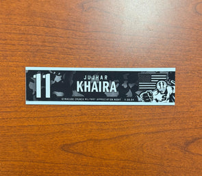 #11 Jujhar Khaira Military Appreciation Nameplate - November 9, 2024