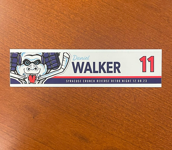 #11 Daniel Walker White Reverse Retro Nameplate - 2023-24 Season