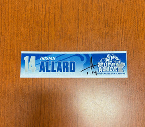 Signed #14 Tristan Allard Calder Cup Playoffs Nameplate - 2025