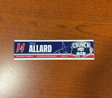 Signed #14 Tristan Allard Reverse Retro Nameplate - March 22, 2025