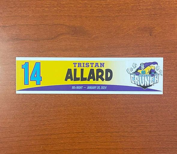 #14 Tristan Allard 90s Night Nameplate - 2023-24 Season