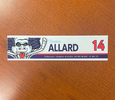 #14 Tristan Allard White Reverse Retro Nameplate - 2023-24 Season