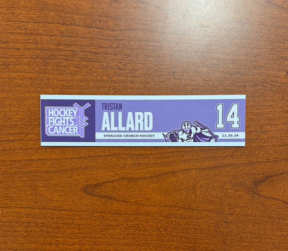 #14 Tristan Allard Hockey Fights Cancer Nameplate - November 30, 2024