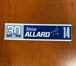 Signed #14 Tristan Allard 30th Nameplate 2023-24