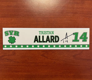 #14 Tristan Allard Signed St. Patricks Day Nameplate