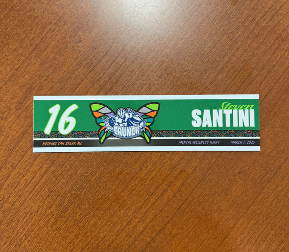 #16 Steven Santini Mental Wellness Night Nameplate - March 1, 2025