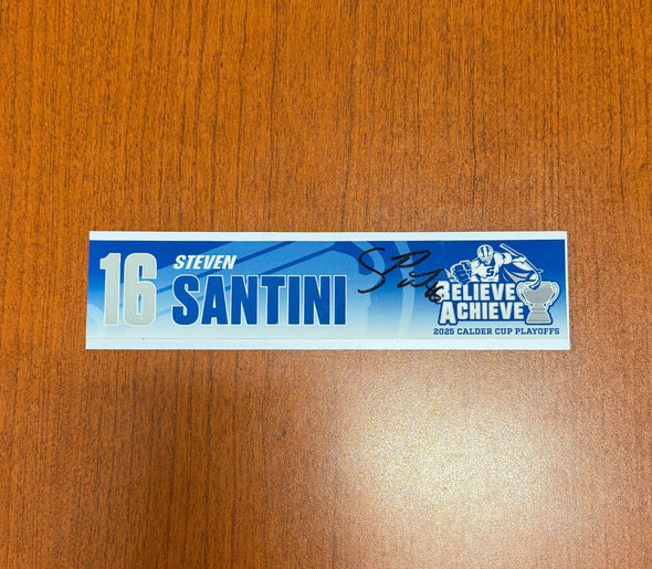 Signed #16 Steven Santini Calder Cup Playoffs Nameplate - 2025