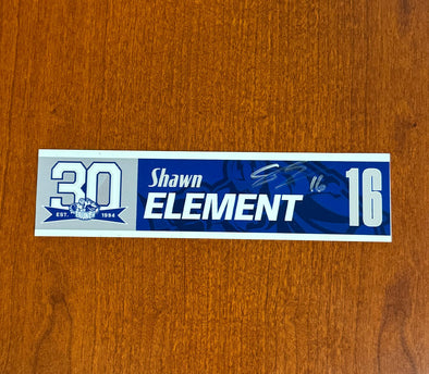 Signed #16 Shawn Element 30th Nameplate 2023-24