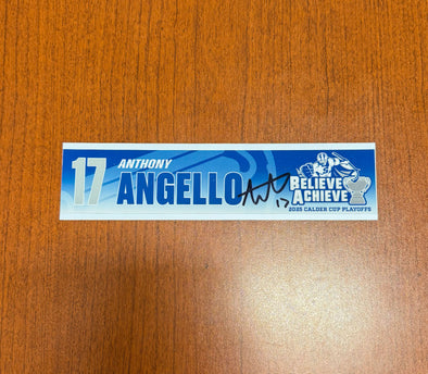 Signed #17 Anthony Angello Calder Cup Playoffs Nameplate - 2025