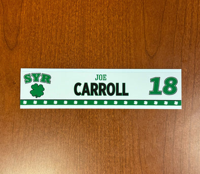 #18 Joe Carroll St. Patricks Day Nameplate