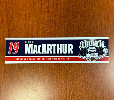 #19 Bennett MacArthur Reverse Retro Nameplate - 2023-24 Season