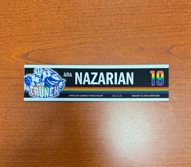 #19 Ara Nazarian Pride Nameplate - February 21, 2025