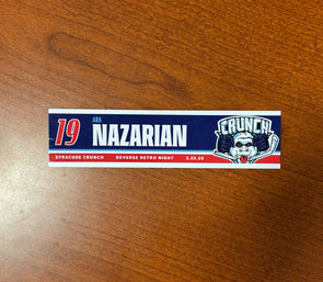 #19 Ara Nazarian Reverse Retro Nameplate - March 22, 2025