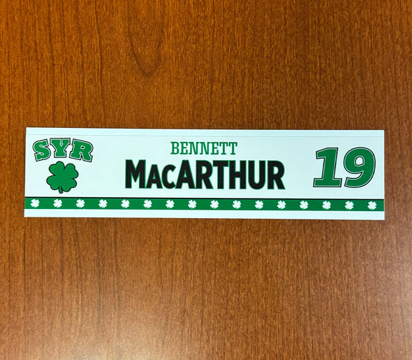 #19 Bennett MacArthur St. Patricks Day Nameplate