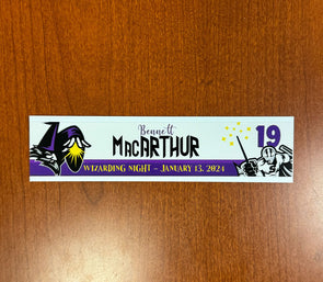 #19 Bennett MacArthur Wizarding Night Nameplate - 2023-24 Season