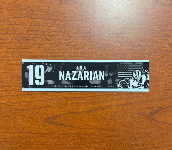 #19 Ara Nazarian Military Appreciation Nameplate - November 9, 2024