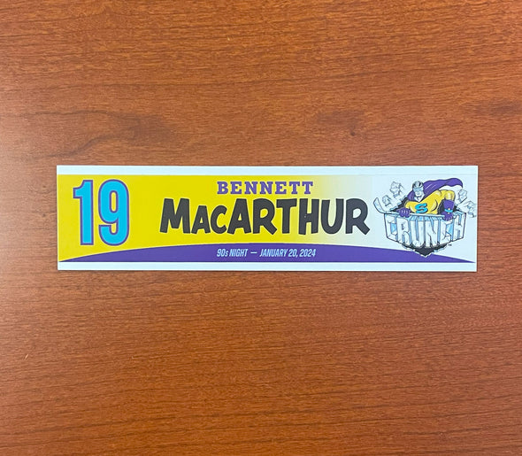 #19 Bennett MacArthur 90s Night Nameplate - 2023-24 Season
