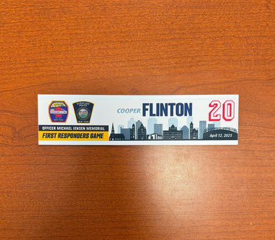 #20 Cooper Flinton First Responders Game Nameplate - April 12, 2025