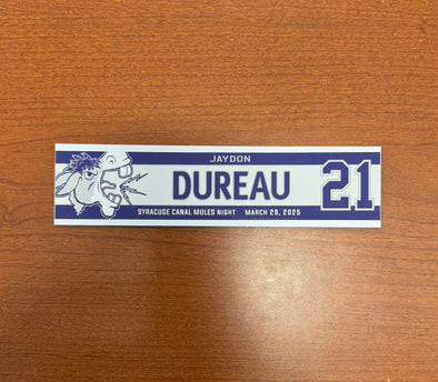 #21 Jaydon Dureau Syracuse Canal Mules Nameplate - March 29, 2025