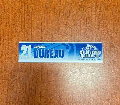 #21 Jaydon Dureau Calder Cup Playoffs Nameplate - 2025