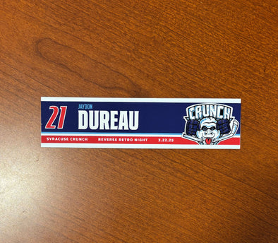 #21 Jaydon Dureau Reverse Retro Nameplate - March 22, 2025