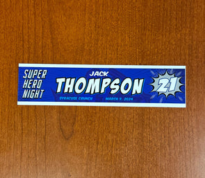 #21 Jack Thompson Superhero Night Nameplate