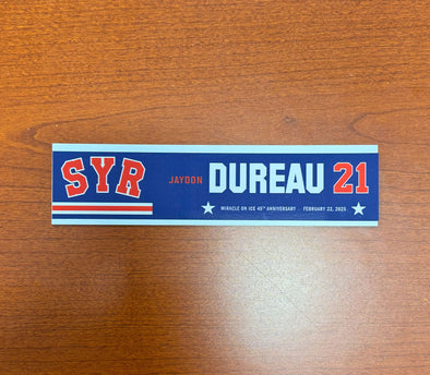 #21 Jaydon Dureau 45th Anniversary Miracle on Ice Nameplate - February 22, 2025