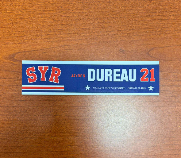 #21 Jaydon Dureau 45th Anniversary Miracle on Ice Nameplate - February 22, 2025