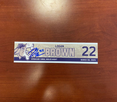 #22 Logan Brown Canal Mules Nameplate - March 30, 2024