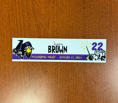 #22 Logan Brown Wizarding Night Nameplate - 2023-24 Season