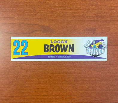 #22 Logan Brown 90s Night Nameplate - 2023-24 Season