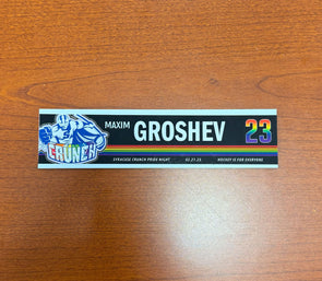 #23 Maxim Groshev Pride Nameplate - February 21, 2025