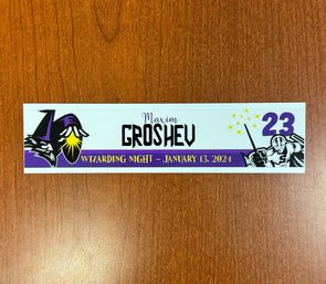 #23 Maxim Groshev Wizarding Night Nameplate - 2023-24 Season