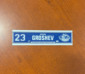 #23 Maxim Groshev Away Nameplate 2024-25 Season